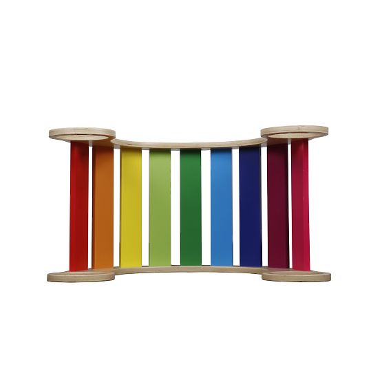 Dřevěná Montessori houpačka Jumbo - barevná 