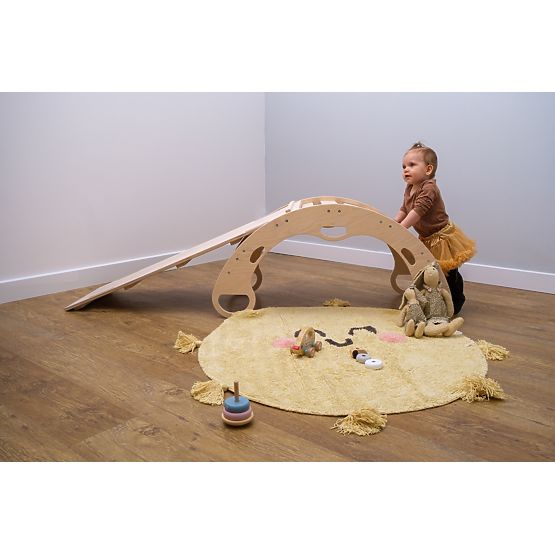 Dřevěná montessori houpačka - přírodní