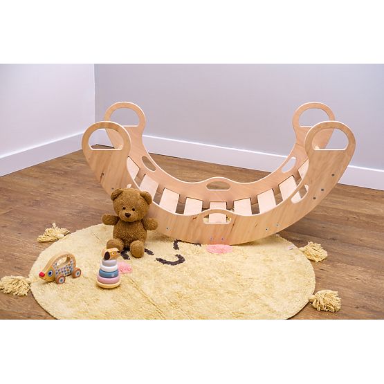 Dřevěná montessori houpačka - přírodní