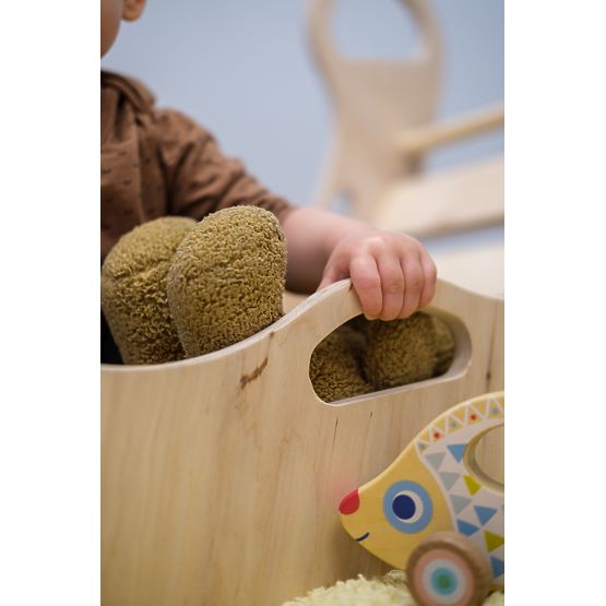 Dřevěná montessori houpačka - přírodní