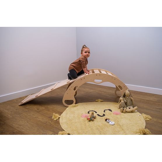 Dřevěná montessori skluzavka - přírodní