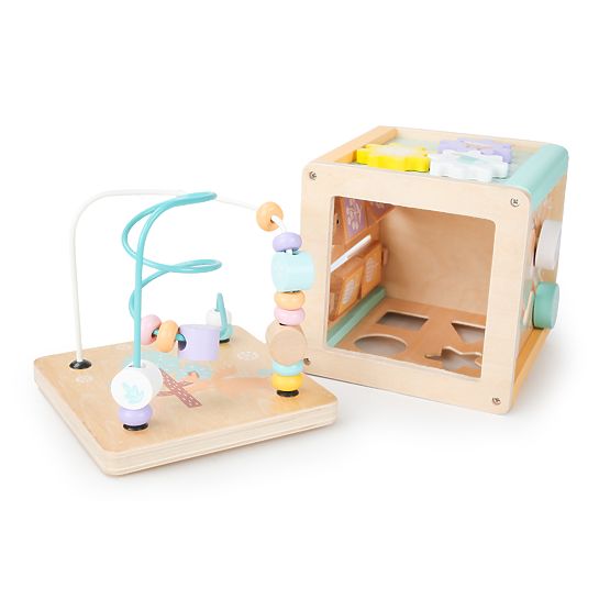 Dřevěná motorická kostka Ecotoys