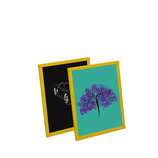 Dřevěná otočná tabule s bezpečnostním sklem