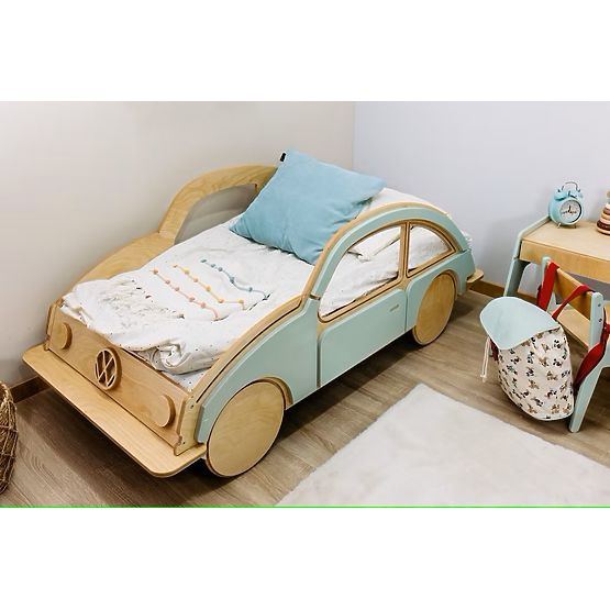 Dřevěná postel auto VW BEETLE 160x80 cm 