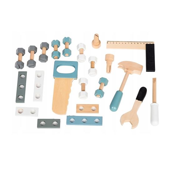 Dřevěná pracovní dílna s nářadím