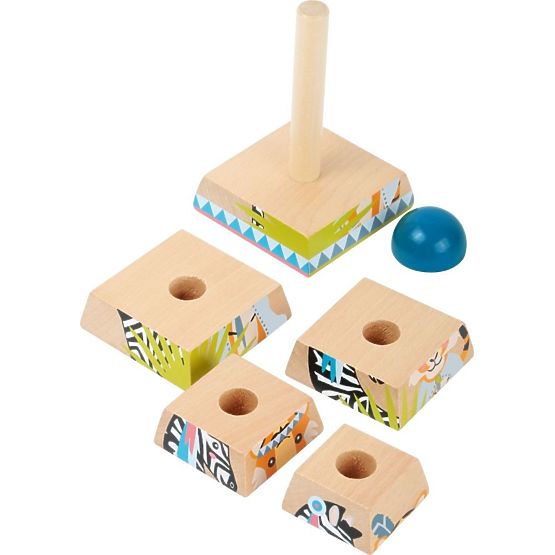 Dřevěná pyramida pro děti Džungle