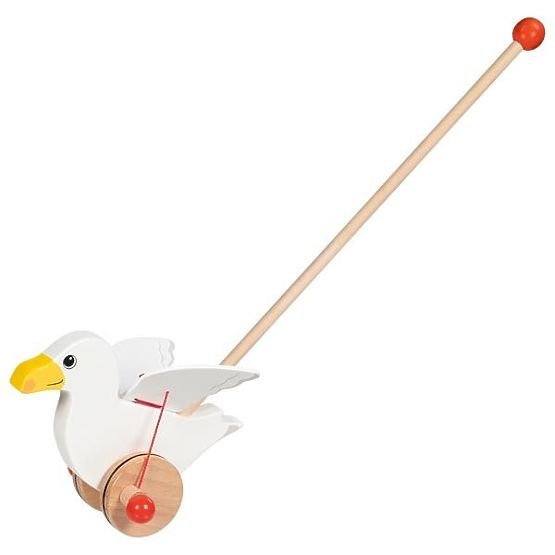 Dřevěná racek Jonas k tlačení