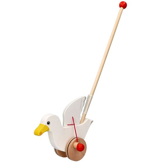 Dřevěná racek Jonas k tlačení