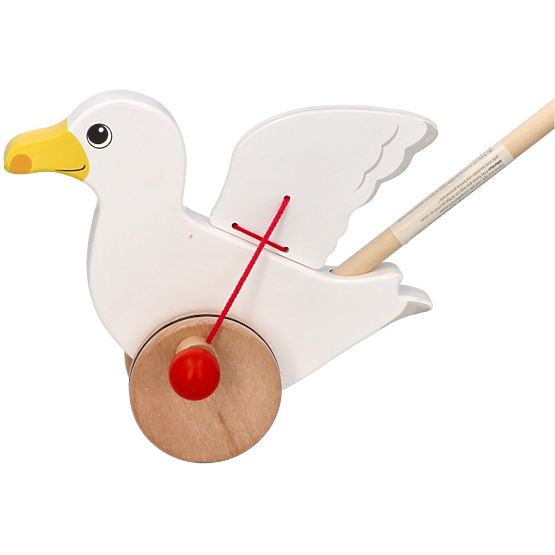 Dřevěná racek Jonas k tlačení