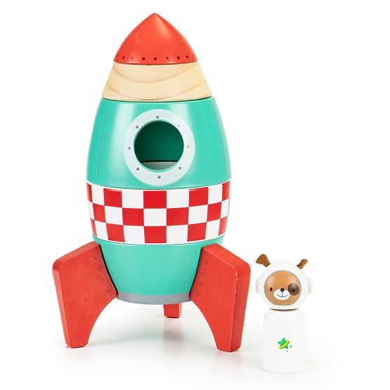 Dřevěná skládací raketa EcoToys