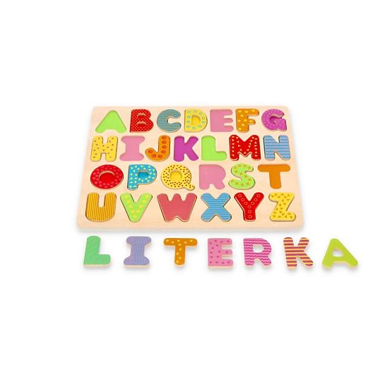 Dřevěná skládačka abeceda - velká písmena
