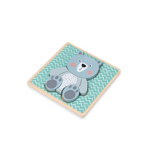 Dřevěná skládačka s medvídkem