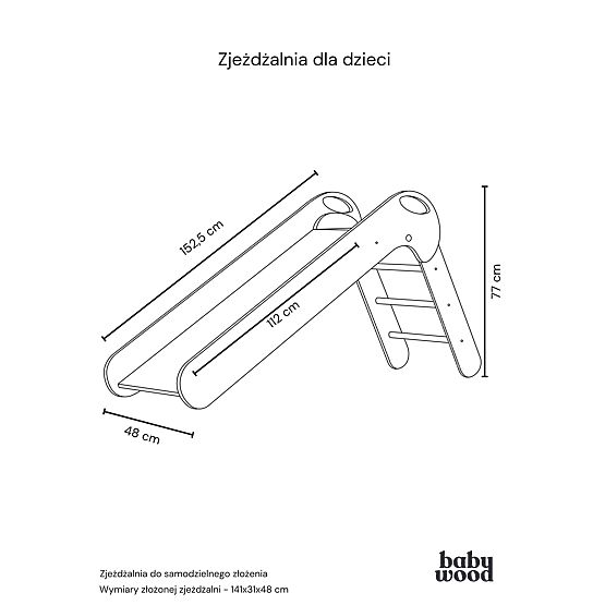 Dřevěná skluzavka - skládací