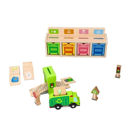 Dřevěná třídička odpadu - skládačka