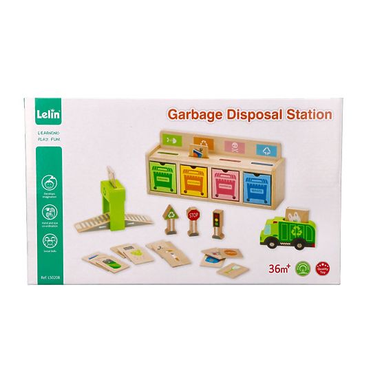 Dřevěná třídička odpadu - skládačka