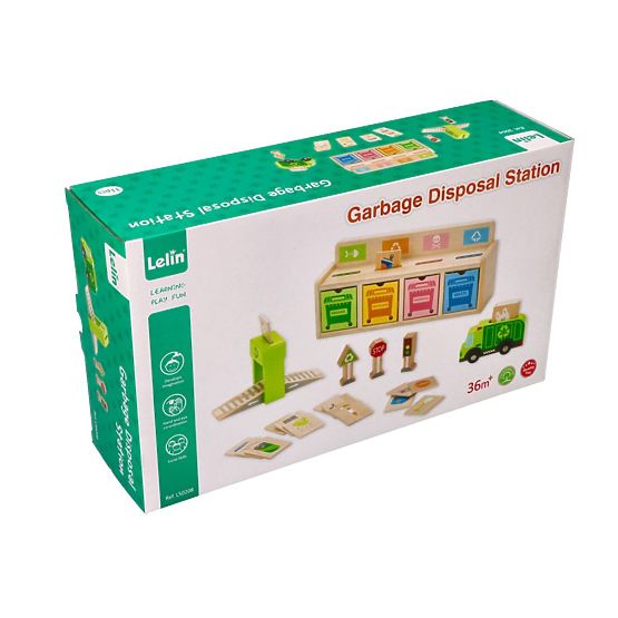 Dřevěná třídička odpadu - skládačka