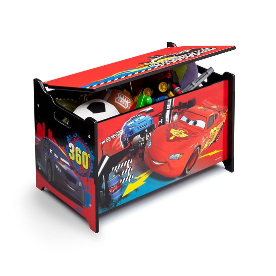 Dřevěná truhla na hračky Cars 2