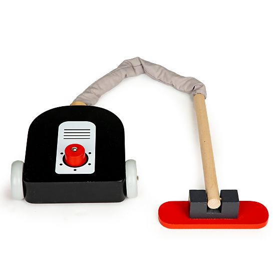 Dřevěná úklidová sada vozík XXL vysavač ECOTOYS