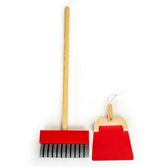 Dřevěná úklidová sada vozík XXL vysavač ECOTOYS