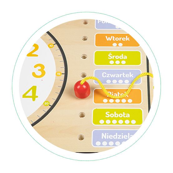 Dřevěná vzdělávací deska - kalendář