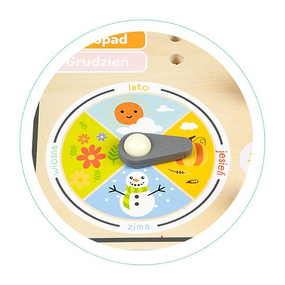 Dřevěná vzdělávací deska - kalendář