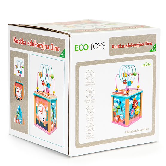 Dřevěná vzdělávací kostka, třídič mula ECOTOYS