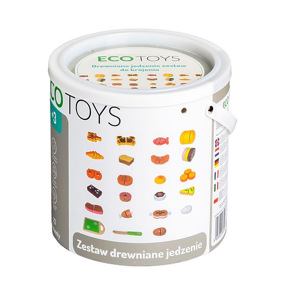 Dřevěné jídlo na krájení 23 kusů ECOTOYS