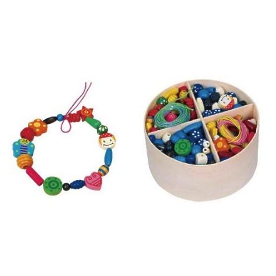 Dřevěné korálky - velká sada