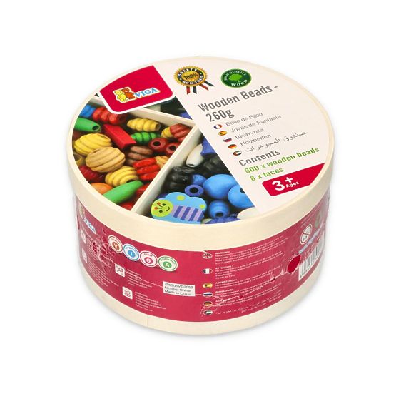 Dřevěné korálky - velká sada