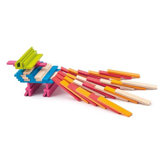 Dřevěné kostky planks 200 kusů