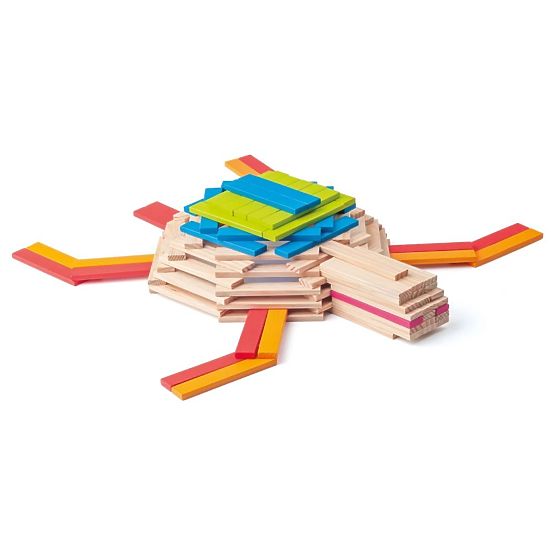 Dřevěné kostky planks 200 kusů