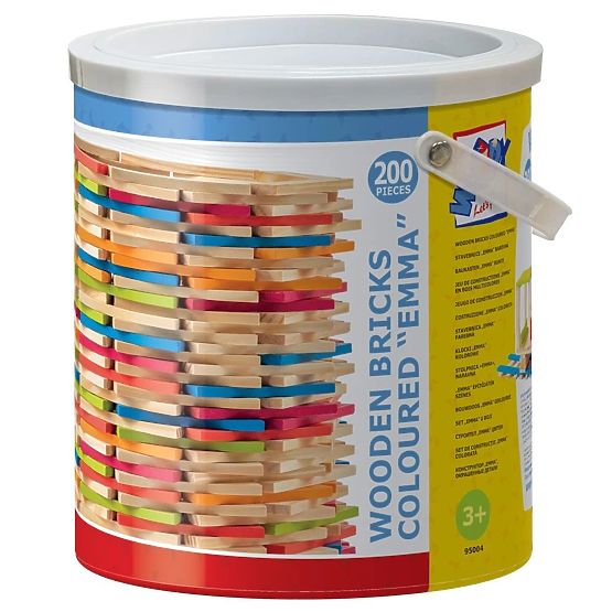 Dřevěné kostky planks 200 kusů