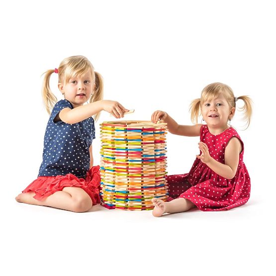 Dřevěné kostky planks 200 kusů