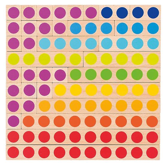 Dřevěné kostky pro učení počítání Goki