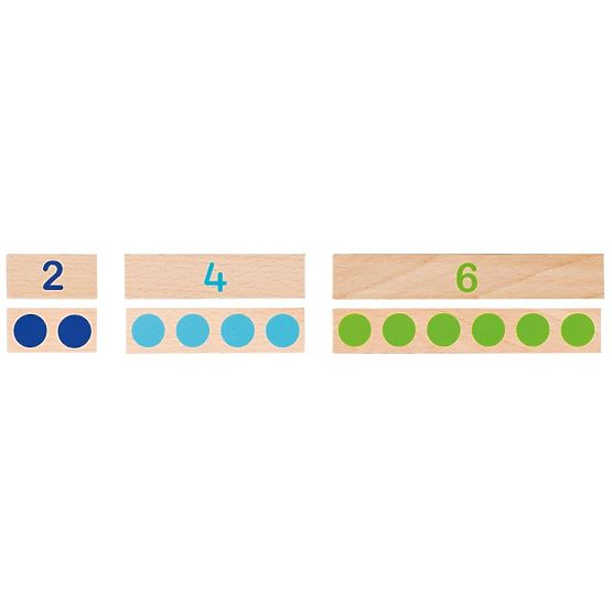 Dřevěné kostky pro učení počítání Goki