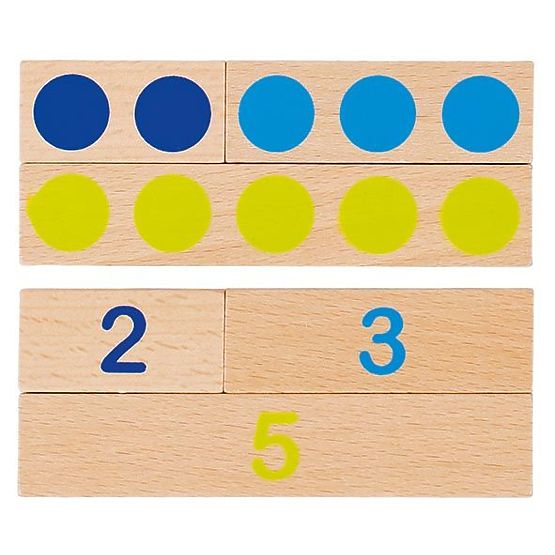 Dřevěné kostky pro učení počítání Goki
