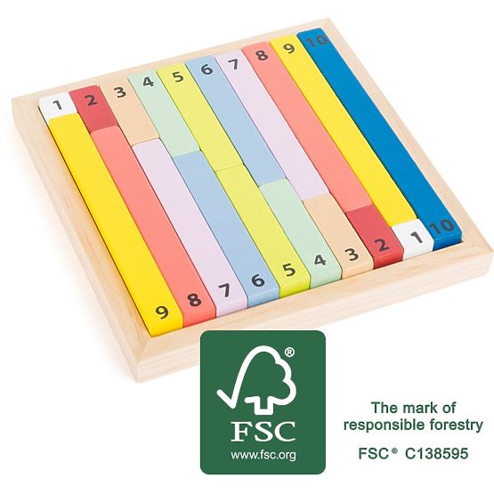 Dřevěné kostky pro učení počítání