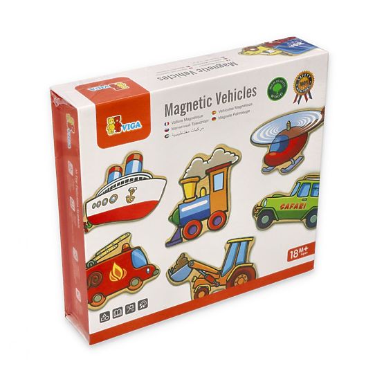 Dřevěné magnety pro děti - Vozidla