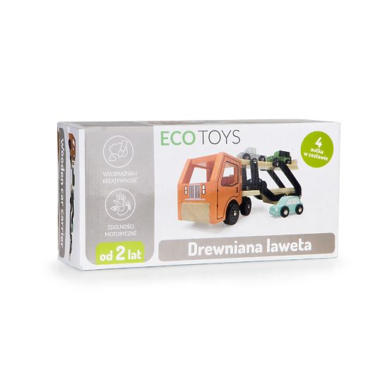 Dřevěné popelářské auto EcoToys