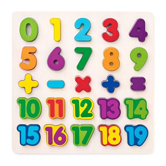 Dřevěné puzzle číslice
