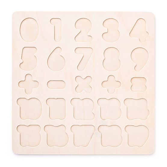 Dřevěné puzzle číslice