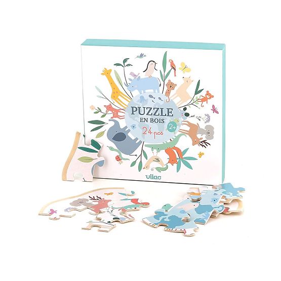 Dřevěné puzzle - svět