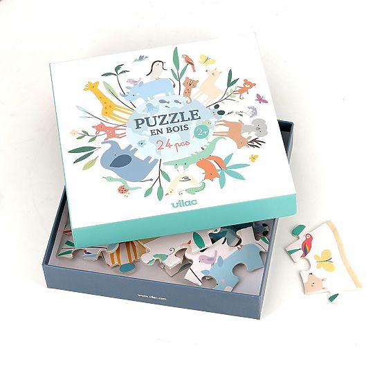 Dřevěné puzzle - svět