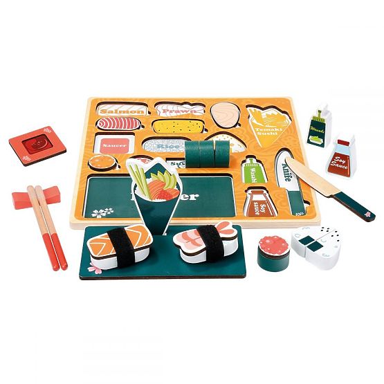 Dřevěné Sushi - 3D puzzle