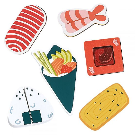 Dřevěné Sushi - 3D puzzle