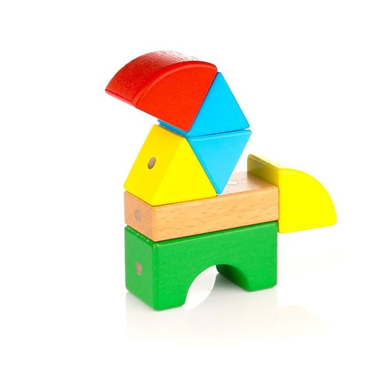 Dřevěno-magnetické kostky WABI, 20 prvků