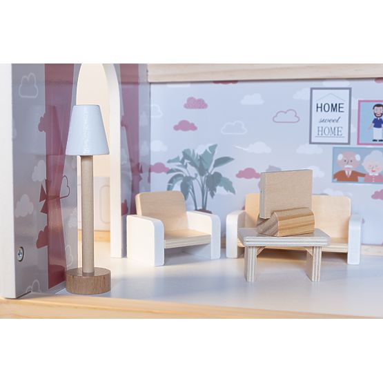 Dřevěný domeček pro panenky Amélie