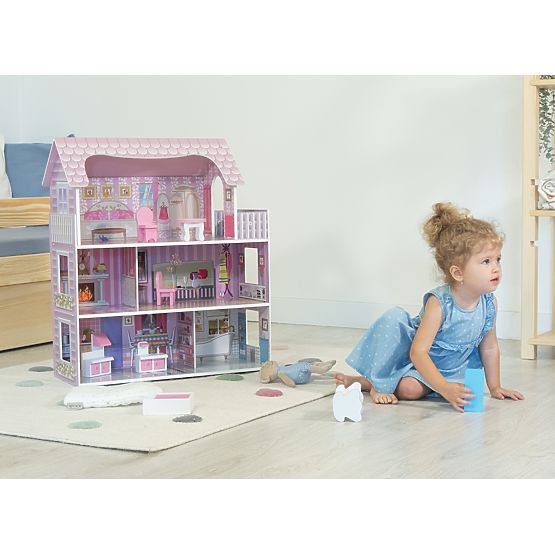 Dřevěný domeček pro panenky Bella 