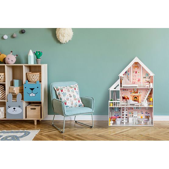 Dřevěný domeček pro panenky Pastelová rezidence