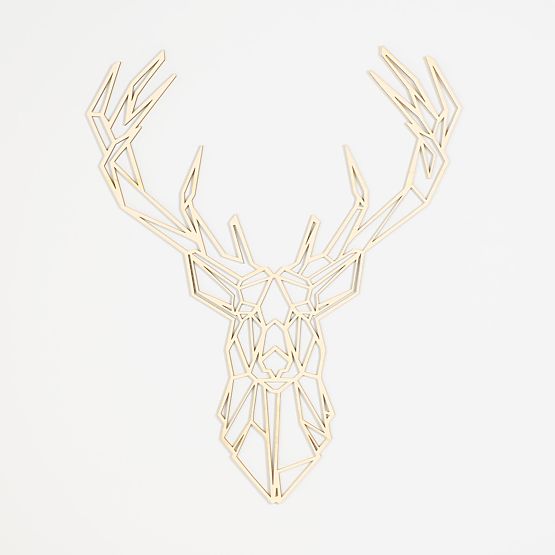 Dřevěný geometrický obraz - Jelen 2 - různé barvy